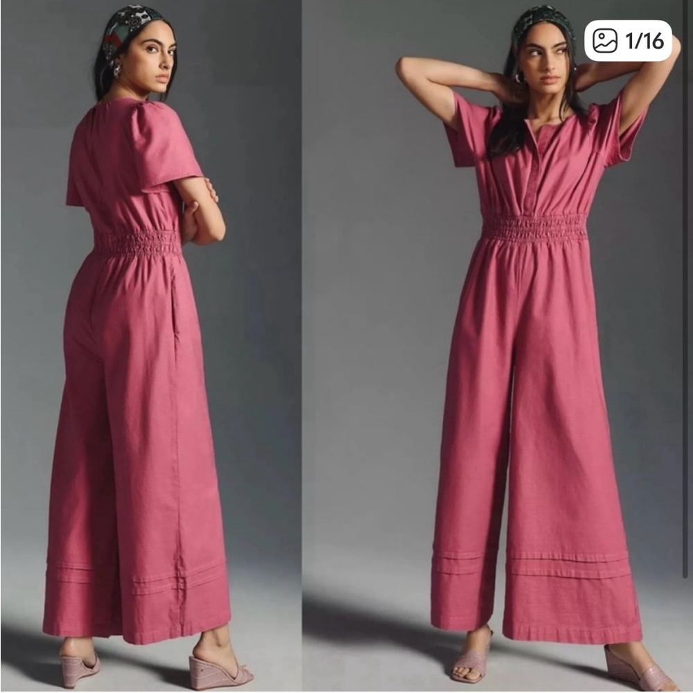 Anthropologie Somerset Short Sleeve Jumpsuit